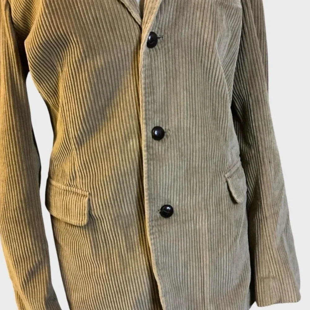 Vintage J.Crew Corduroy Sport Coat Blazer Tan Men’s Large Ivy Preppy